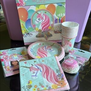 Magical Unicorn Party Supply Set. Vintage , discontinued, hard to find.